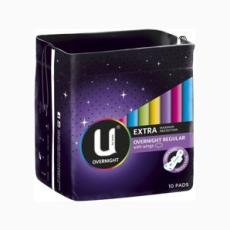 Target - U by Kotex 10 Pack Extra Overnight Pads with Wings
