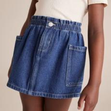 Target - Denim Paperbag Waist Pull On Skirt