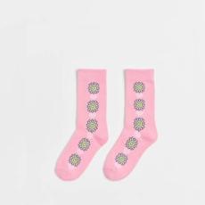 Target - Novelty Kids Crew Socks 1 Pack - Pink Daisy Chain