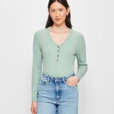 Target - Australian Cotton Long Sleeve Rib Henley T-Shirt