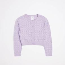 Target - Scalloped Cropped Pointelle Cardigan