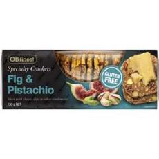 Woolworths - Ob Finest Gluten Free Speciality Crackers Fig & Pistachio 130g