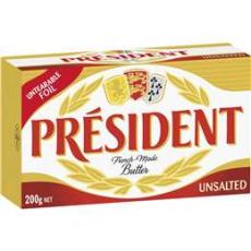 Woolworths - President Butter Unsalted 200g