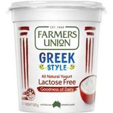 Woolworths - Farmers Union Greek Style Lactose Free Yoghurt 500g