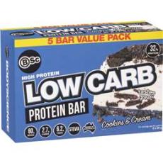Woolworths - Bsc High Protein Low Carb Bar Multi Pack Cookies & Cream 60g X 5 Pack