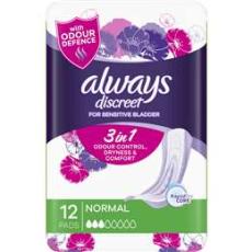 Woolworths - Always Discreet Incontinence Pads Normal 12 Pack