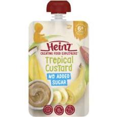 Woolworths - Heinz Tropical Custard Baby No Added Sugar Food Pouch 6+ Months 120g