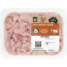 Woolworths - Woolworths Rspca Approved Diced Chicken Breast 1kg