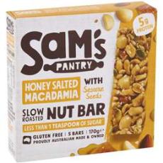 Woolworths - Sam's Pantry Honey Salted Macadamia Nut Bar 5 Pack