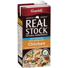 Woolworths - Campbell's Real Stock Chicken Salt Reduced Liquid Stock 1l