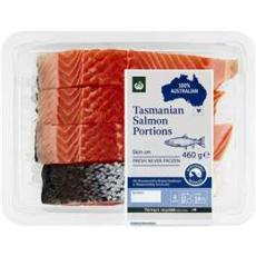 Woolworths - Woolworths Salmon Portions Skin On 4 Pack