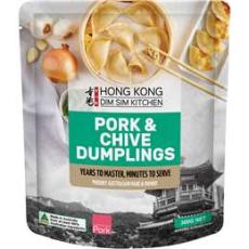 Woolworths - Hong Kong Dim Sim Kitchen Pork & Chive Dumplings 300g