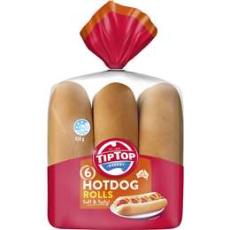 Woolworths - Tip Top Bakery Hot Dog Rolls 6 Pack