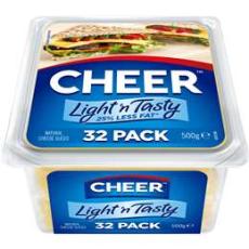 Woolworths - Cheer Cheese Slices Tasty Light 500g