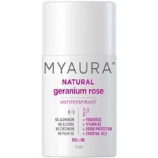Woolworths - Myaura Antiperspirant Roll On Deodorant Geranium Rose 75ml