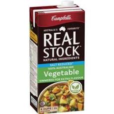 Woolworths - Campbell's Real Stock Vegetable Salt Reduced Liquid Stock 1l