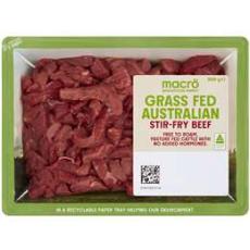 Woolworths - Macro Grass Fed Australian Stir-fry Beef 500g