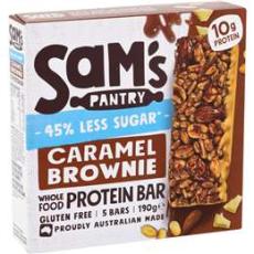 Woolworths - Sam's Pantry Caramel Brownie Low Sugar Protein Bars 5 Pack