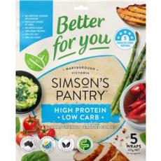 Woolworths - Simson's Pantry High Protein Low Carb Wraps 5 Pack
