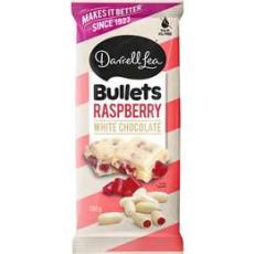Woolworths - Darrell Lea White Chocolate Raspberry Bullets Block 180g