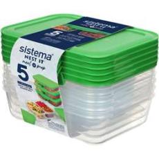Woolworths - Sistema Nest It Meal Prep Containers 5 Pack