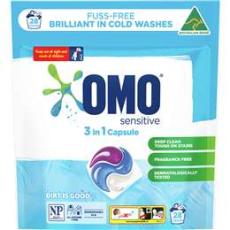 Woolworths - Omo Sensitive Laundry Capsules 3 In 1 28 Washes