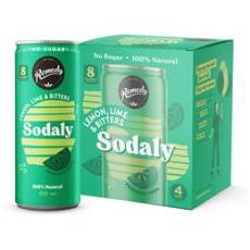 Woolworths - Remedy Lemon, Lime & Bitters Sodaly Prebiotic Soda No Sugar Cans 250ml X4 Pack