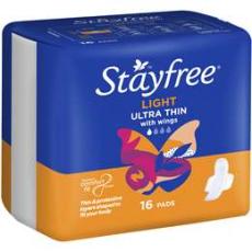 Woolworths - Stayfree Ultra Thin Light Pads Pads With Wings 16 Pack
