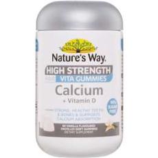 Woolworths - Natures Way High Strength Calcium + Vitamin D Adult Gummies 60 Pack