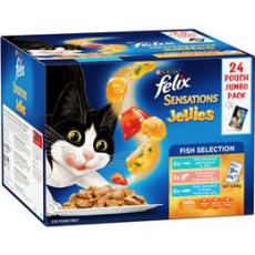 Woolworths - Felix Sensations Jellies Fish Selection Cat Food 24 Pack