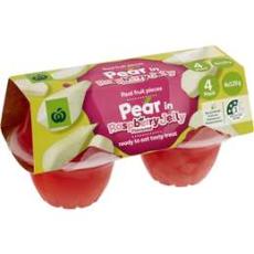 Woolworths - Woolworths Pear In Raspberry Flavoured Jelly 4x120g