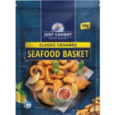 Woolworths - Just Caught Classic Crumbed Seafood Basket 500g