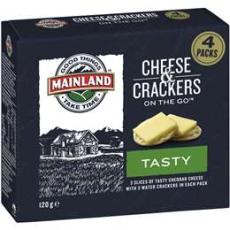 Woolworths - Mainland On The Go Tasty Cheese And Crackers 4 Pack