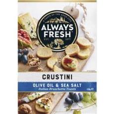 Woolworths - Always Fresh Crustini Olive & Sea Salt 120g