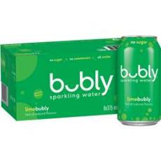 Woolworths - Bubly Lime Sparkling Water No Sugar Multipack Cans 375ml X 8 Pack