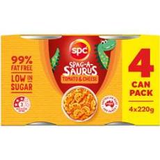Woolworths - Spc Tomato & Cheese Spag-a-saurus 220g X 4 Pack