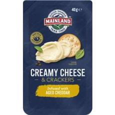 Woolworths - Mainland Creamy Cheese Infused With Aged Cheddar & Crackers 40g