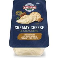 Woolworths - Mainland Creamy Cheese & Crackers Aged Cheddar & Caramelised Onion 40g