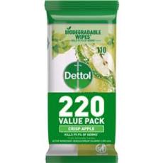 Woolworths - Dettol Multipurpose Disinfectant Cleaning Wipes Apple 220 Pack