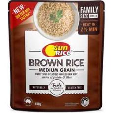 Woolworths - Sunrice Microwave Brown Rice Pouch 450g