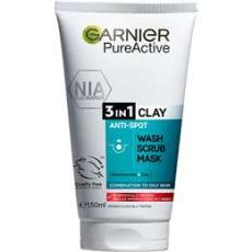 Woolworths - Garnier Pure Active Anti Acne 3 In 1 Wash, Scrub & Mask 150ml