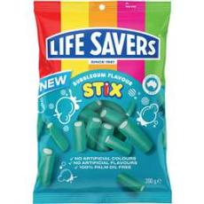 Woolworths - Life Savers Bubblegum Flavour Stix 200g