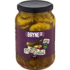 Woolworths - Bryne Co Sweet Heat Pickle Chips Mild 500g