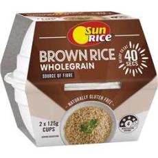 Woolworths - Sunrice Microwave Brown Rice Cup 125g X 2 Pack