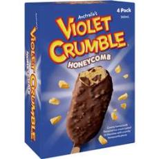 Woolworths - Violet Crumble Honeycomb Ice Cream 4 Pack