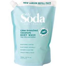 Woolworths - My Soda Body Wash Refill Lime Drenched Coconut 700ml