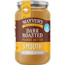 Woolworths - Mayver's Dark Roast Smooth Peanut Butter 375g