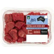 Woolworths - Woolworths Diced Beef Heart Smart 500g