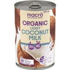 Woolworths - Macro Organic Light Coconut Milk 400ml