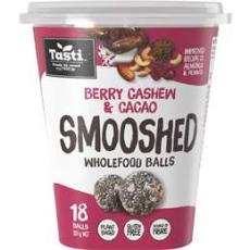 Woolworths - Tasti Smooshed Wholefood Balls Berry Cashew & Cacao 207g